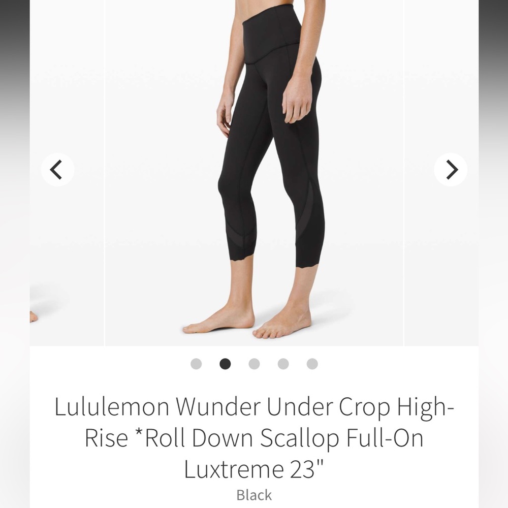 Lululemon scallop wunder under crop leggings